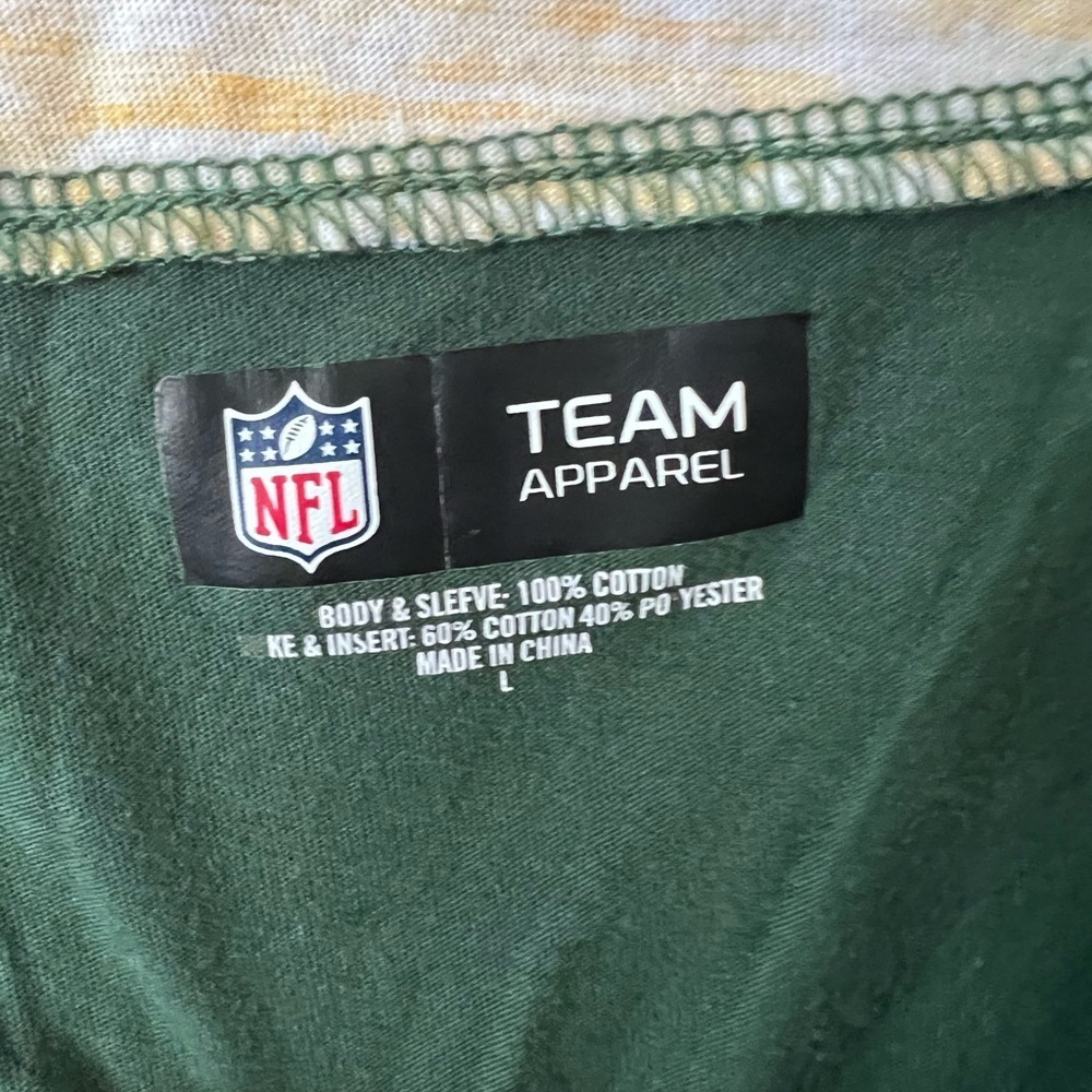Women’s NFL Green Bay Packers Long Sleeve Tee - Dark Green & Cream - Picture 3 of 6